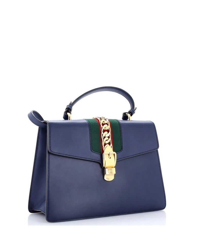 Pre-Owned Gucci Medium Sylvie Top Handle Bag Leather