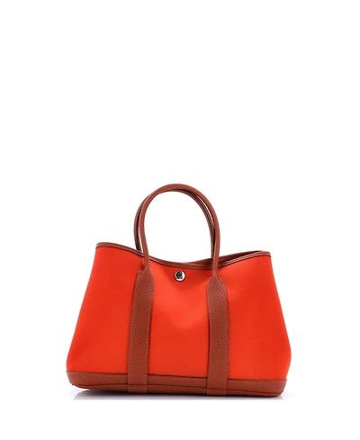 Pre-Owned HERMES Garden Party Tote Toile and Leather