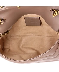 Pre-Owned Gucci Super Mini Gg Marmont Flap Bag Matelasse Leather