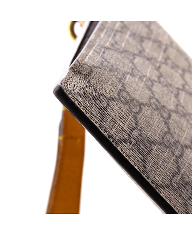 Pre-Owned Gucci Neo Vintage Wristlet Pouch Gg Coated Canvas