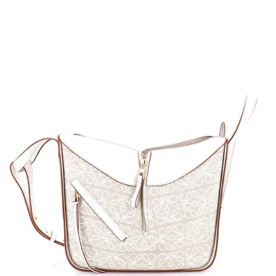 Pre-Owned Loewe Small Hammock Bag Leather and Anagram Jacquard