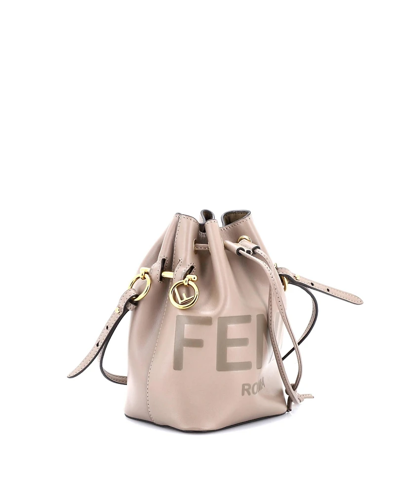 Pre-Owned Fendi Mini Logo Mon Tresor Bucket Bag Leather