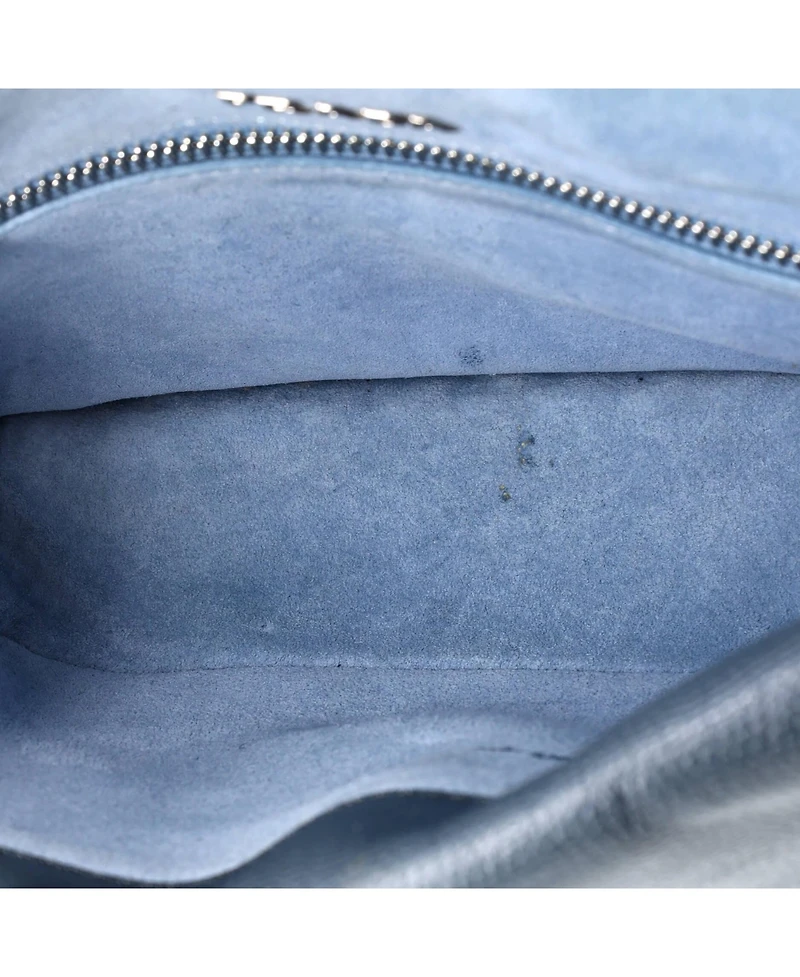 Pre-Owned Prada Small Etiquette Flap Bag Studded Glace Calfskin