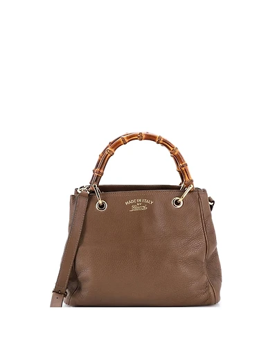Pre-Owned Gucci Small Bamboo Shopper Tote Leather