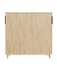 Rainsken 3-Tier Bookshelf, 8 Cube Open Storage Cabinet, Modern Wooden Bookcase for Living Room, Home Office