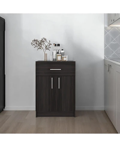 Depot E-Shop Barbados Pantry Cabinet 33" H with Top Drawer, Double Doors and Interior Shelves