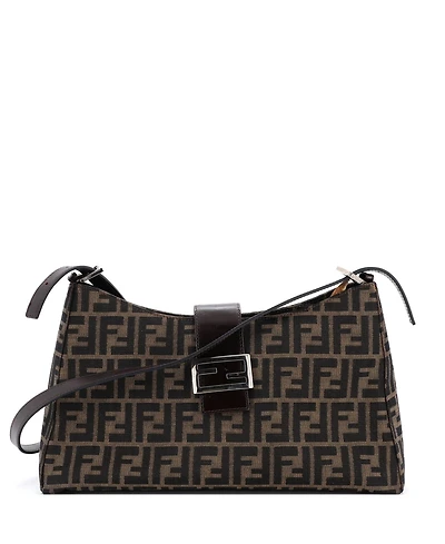 Pre-Owned Fendi Medium Vintage Shoulder Bag Zucca Canvas