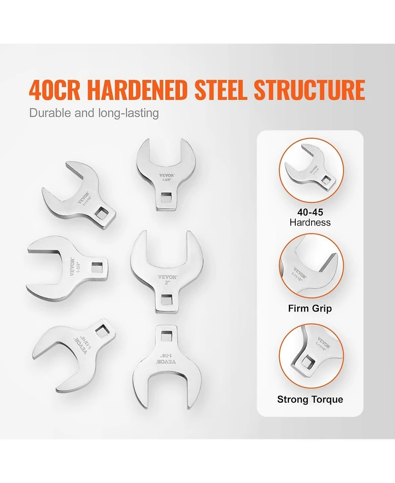 Xdovet Crowfoot Wrench Set, 1/2" Drive 14-Piece Sae (1-1/16"
