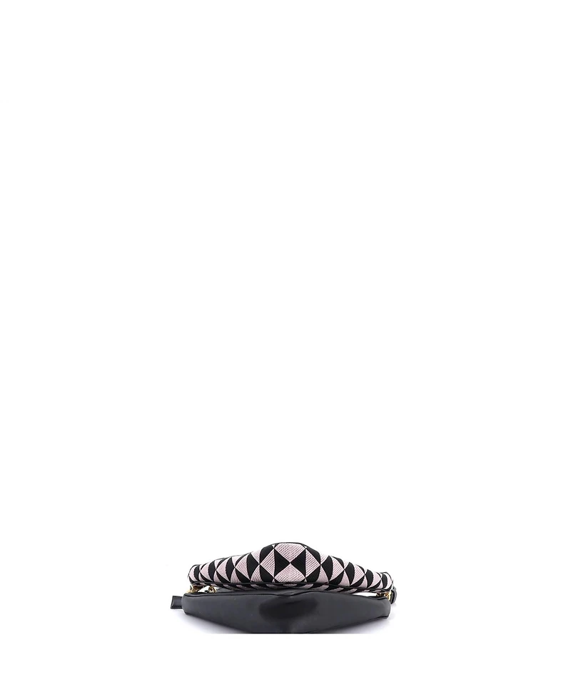 Pre-Owned Prada Mini Double Symbole Triangle Bag Leather and Jacquard