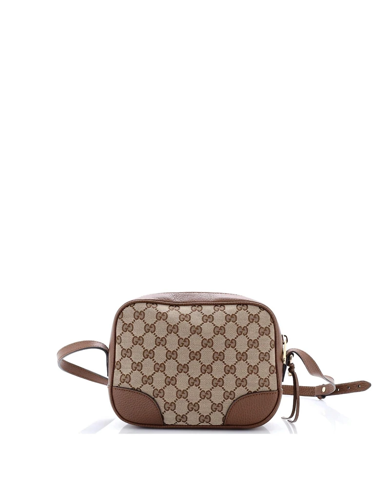 Pre-Owned Gucci Mini Bree Disco Crossbody Bag Gg Canvas with Leather
