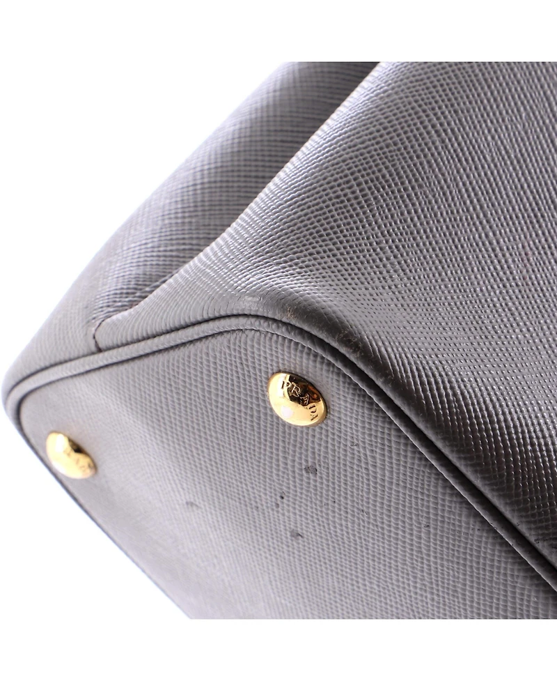 Pre-Owned Prada Medium Cuir Double Tote Saffiano Leather