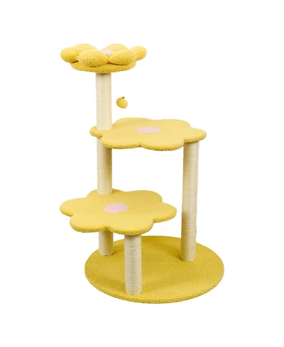 Aostirmotor Multi-Level Cat Tree with Removable Perch & Scratching Posts – Includes Hanging Toy