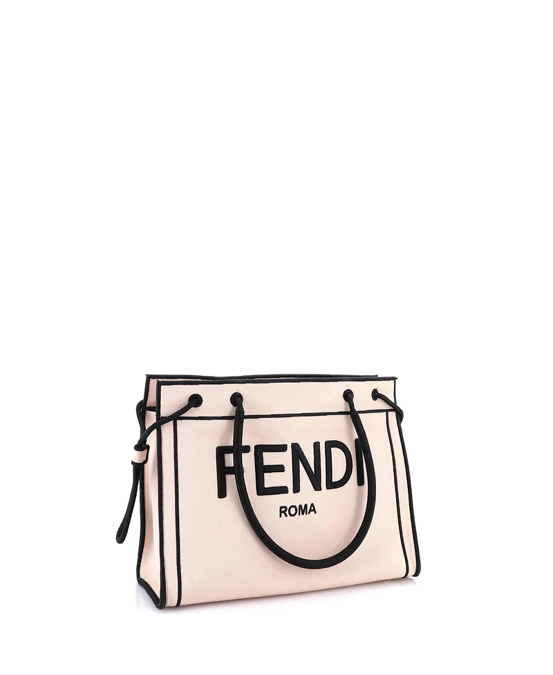 Pre-Owned Fendi Small Roma Shopper Tote Canvas