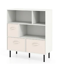 Slickblue 6 Cube Storage Organizer Shelf with Removable Fabric Drawers