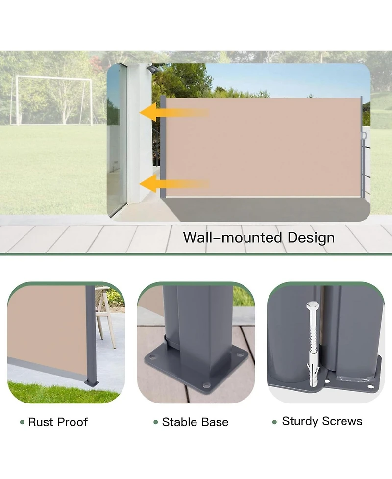 Aecojoy Retractable Side Awning, Side Awning