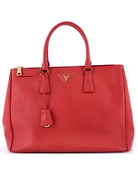 Pre-Owned Prada Large Galleria Double Zip Tote Saffiano Leather