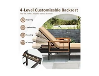 Slickblue Patio Reclining Lounge Chair with 4-Position Adjustable Backrest