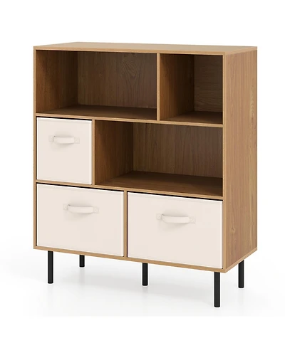 Slickblue 6 Cube Storage Organizer Shelf with Removable Fabric Drawers