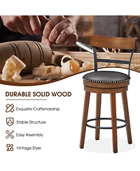 sumyeg Set of 2 Swivel Counter Height Bar Stools