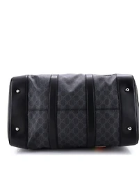 Pre-Owned Gucci Small Night Courrier Carry On Convertible Duffle Gg Coated Canvas with Applique