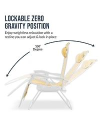 Best Choice Products Set of 2 Extra Wide Zero Gravity Lounge Chair Recliners w/ Cup Holder