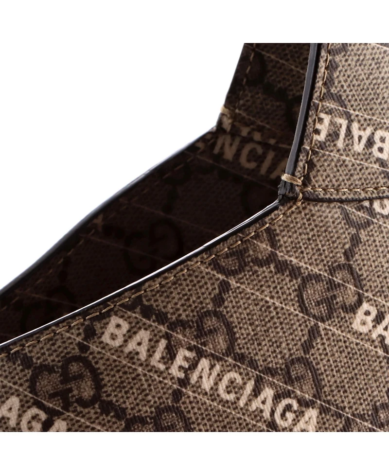 Pre-Owned Gucci Medium x Balenciaga The Hacker Project Jackie 1961 Hobo Gg Coated Canvas