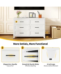 Rainsken 6 Drawer Dresser for Bedroom