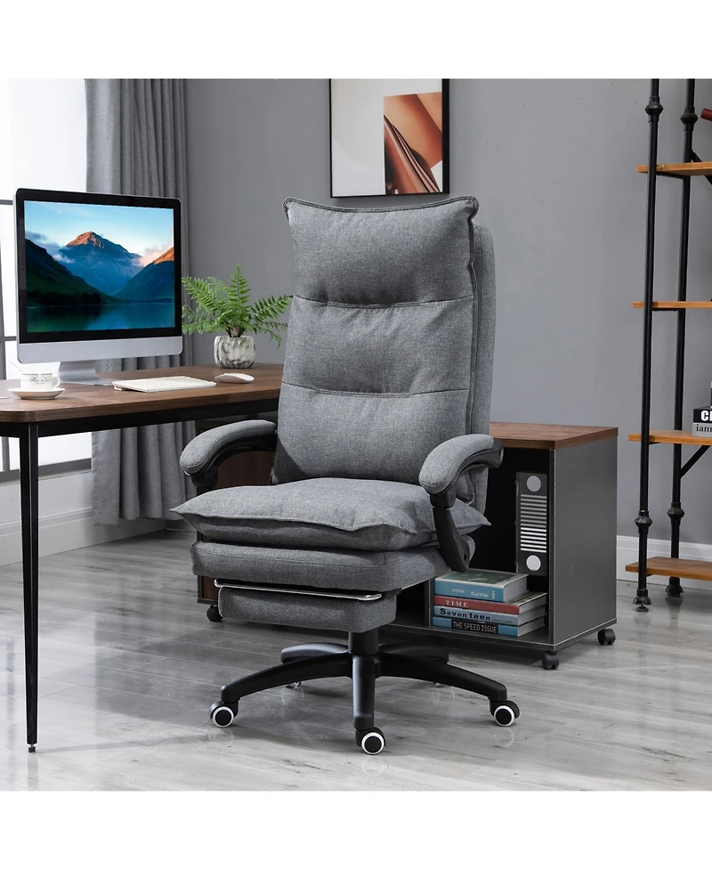 Boyel Living 360degree(s) Swivel Executive Home Office Chair with Adjustable Height and Retractable Footrest