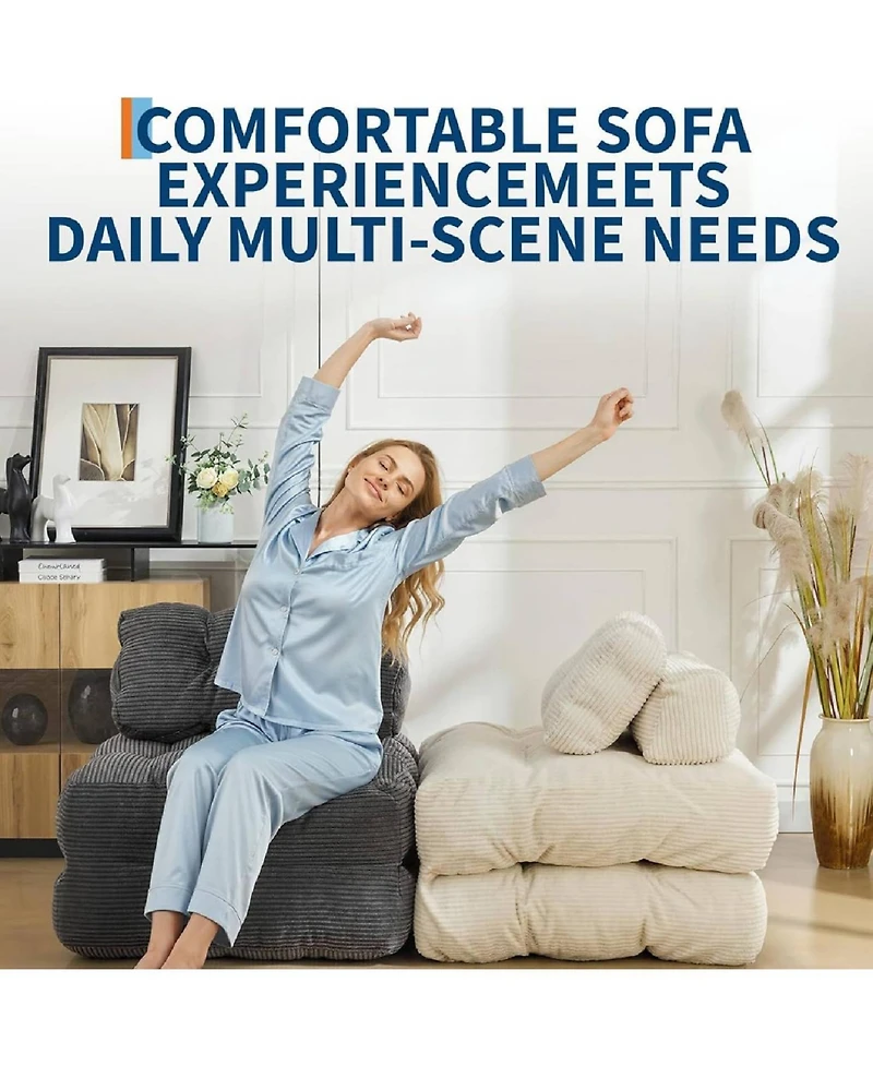 gaomon Folding Sofa Bed,Convertible Sleeper Chair with Pillow