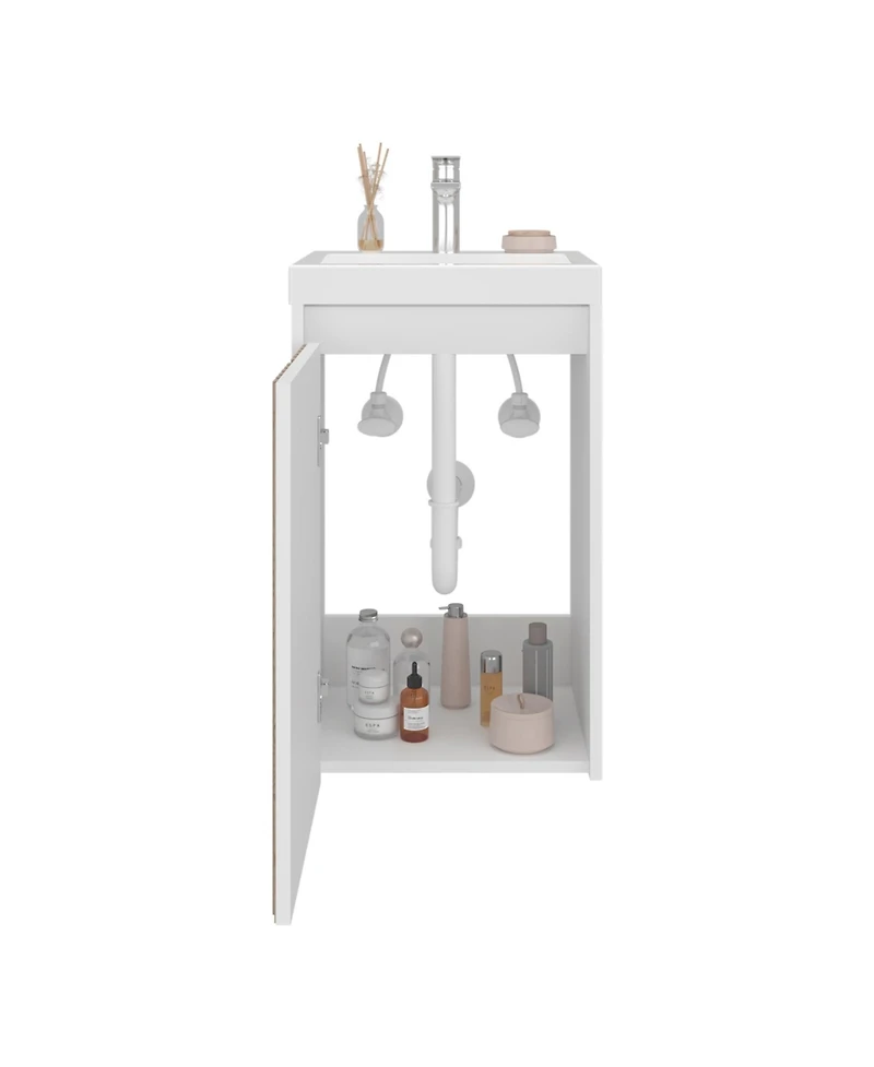 Depot E-shop Homer Floor Bathroom 32" H, One Door and Two Interior Shelve