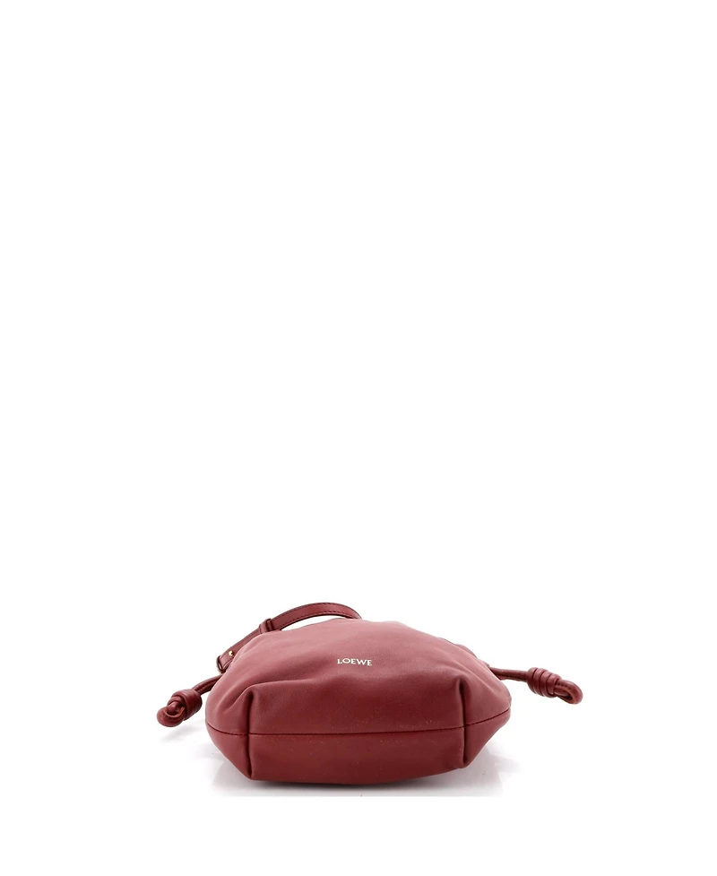 Pre-Owned Loewe Mini Flamenco Knot Chain Purse Bag Leather