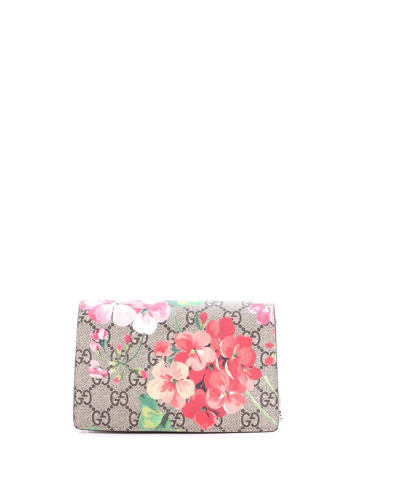 Pre-Owned Gucci Super Mini Dionysus Bag Blooms Print Gg Coated Canvas