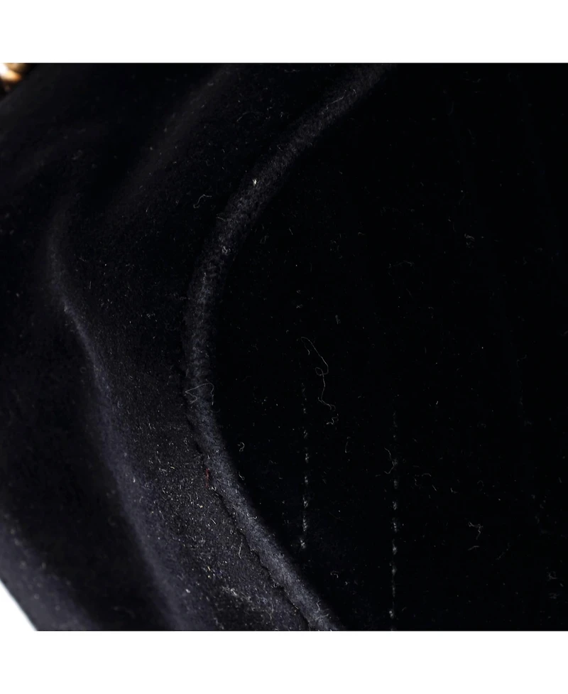 Pre-Owned Gucci Small Gg Marmont Shoulder Bag Matelasse Velvet