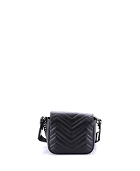 Pre-Owned Gucci Mini Gg Marmont Convertible Flap Shoulder Bag Matelasse Leather