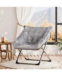 gaomon Rabbit Fur Saucer Chair