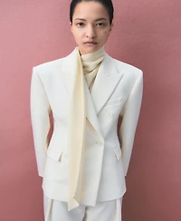 Mango Women's Fitted Double-Breasted Blazer