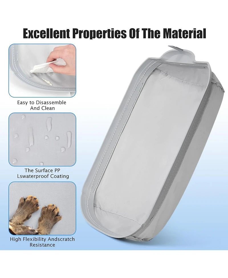 Cumrige Self Cleaning Litter Box Open Top Automatic Litter Box with App Control for Multiple Cats