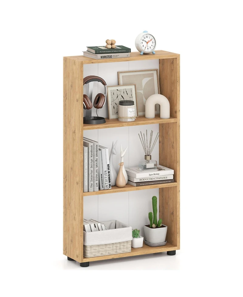 Slickblue 42 Inch 3 Tier Book Shelf with Anti Tip Kit Storage Organizer