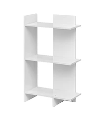 Slickblue 3 Tier Wood Bookcase with Anti Tip Safety Kit Storage Shelf