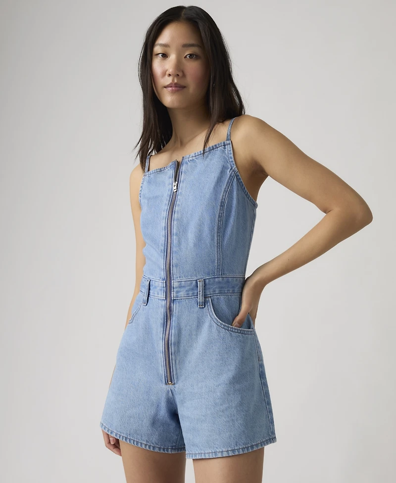 Levi's Women's T2 Square Neck Cotton Romper