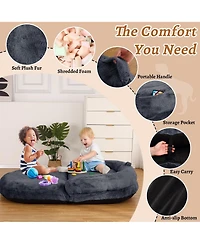 gaomon Human Giant Dog Bed for People Adult, Foldable Lazy Sofa Bed for Men Women and Pets