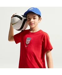 Nike Big Boys and Girls Red Usmnt Crest T-Shirt