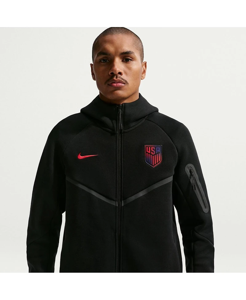 Nike Men's Black Usmnt 2026 Tech Fleece Windrunner Full-Zip Hoodie