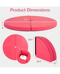 Hongge Pole Dance Crash Mat Round Portable Yoga Mat with Epe Foam