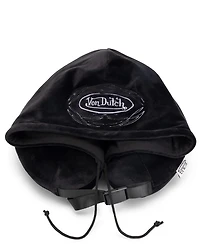 Von Dutch Pinstripe Hooded Memory Foam 11" Travel Neck Pillow