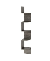 Slickblue 5 Tier Corner Wall Shelf Floating Organizer for Books & Decor