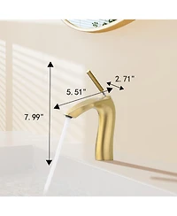 Busdays Brushed Gold Single Handle Lavatory Basin Sink Faucet