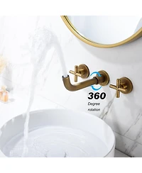 Busdays Bathroom Faucet Wall Mounted Bathroom Sink Faucet