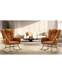 gaomon Nursery Rocking Chair Set of 2 with High Back