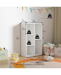 Homlux 5 Cube Storage Bookshelf Kids Toy Organizer Horizontal Vertical